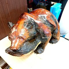 木彫り熊 鮭 民芸品 木工 工芸品 