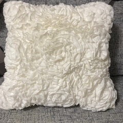 Francfranc フランフラン クッション 3個セット グレー 白 リボンの画像