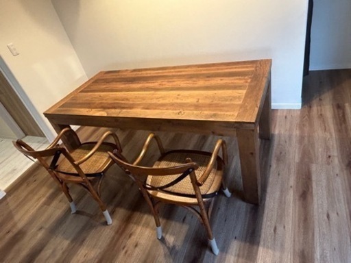 関家具 クラッシュゲート デコテーブル チェアセット