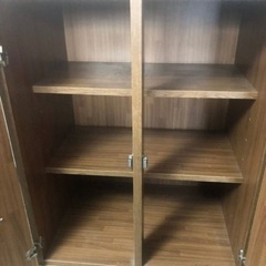 レトロ 90年代 キッチンカウンター 収納棚 天板 レンジ台 家具 食器棚 横幅90ｃｍ 高さ84.5ｃｍ キッチン収納 たっぷり収納 大容量の画像