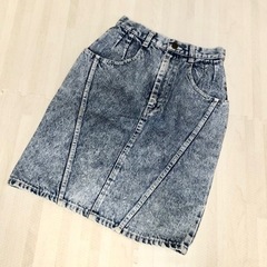 美品 女の子 デニムスカート ウエスト 平置き採寸 約30cm ...