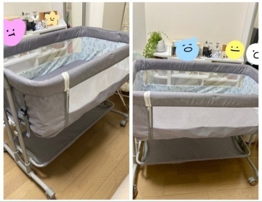 【美品】出産準備セット(ベビーベッド／ハイローラック／除菌じょ～ず)譲り先決まりました。