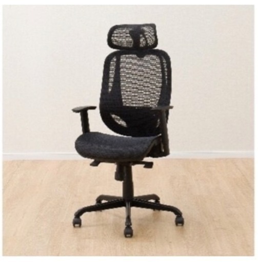 ★美品★ニトリのワークチェア(デスクチェア、オフィスチェア)　ブラック