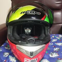 新品　未使用　NENKI　バイク用　ヘルメット　サイズM　ライム...