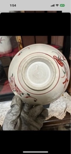 茶道具　京絵　茶碗　水指　鳳山作　3点セット　飾り棚もお付けします！