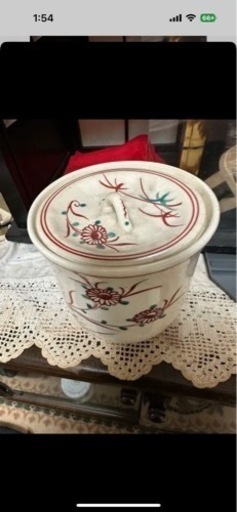 茶道具　京絵　茶碗　水指　鳳山作　3点セット　飾り棚もお付けします！