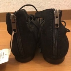 【コムサイズム】 編み上げフラットシューズの画像