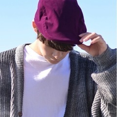 新品未使用　SPINNS  ベロアハンチング　パープルの画像