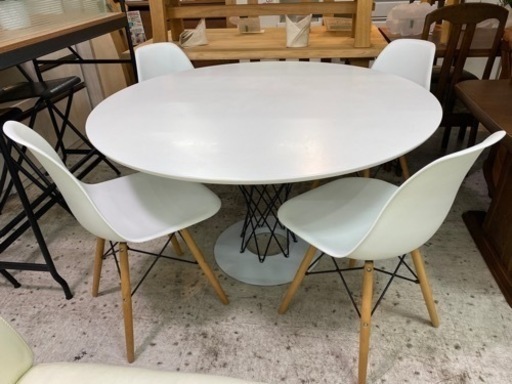 【愛品館 江戸川店】デザインダイニングテーブル5点セット ID:152-008768-007