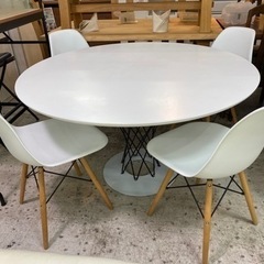 【愛品館 江戸川店】デザインダイニングテーブル5点セット ID:...