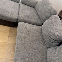 オットマン付きソファー　の画像
