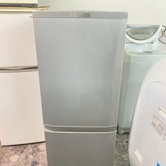 北九州市内配送無料　保証付き　三菱電機 MITSUBISHI ELECTRIC MR-P15Z-S [冷蔵庫 （146L 右開き） 2ドア ピュアシルバー]