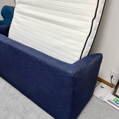 ダブルサイズベッドフレーム(デニム) の画像