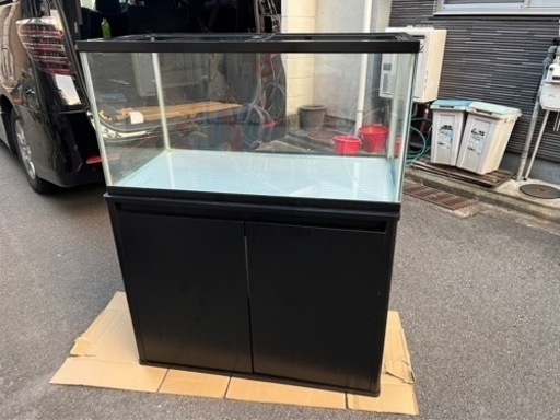 本日限定早い者勝ち美品ガラス水槽、美品水槽台セット