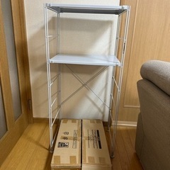 ステンレスユニットシェルフ　無印良品の画像