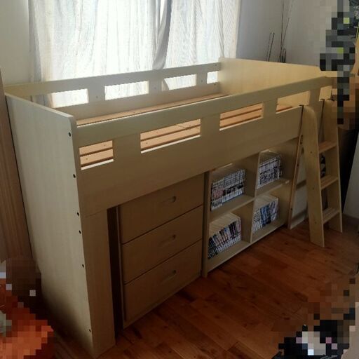 【美品】ベッド・収納引出し・本棚セット