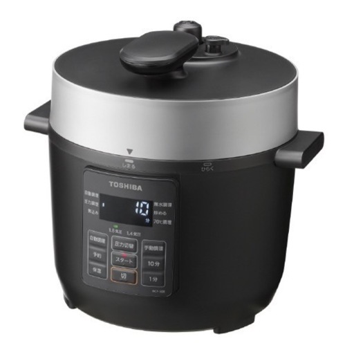 【和歌山市プレミアム商品券使用可能】【使い勝手抜群！】新品　東芝 電気圧力鍋 ブラック RCP30RK　メーカー保証付き