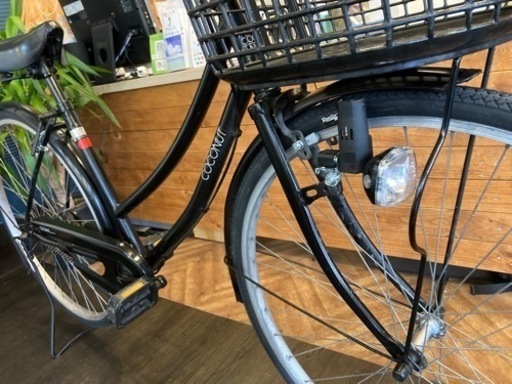 【SALE！通常価格より¥1000引き！前輪タイヤ新品！】27インチ自転車　ブラック
