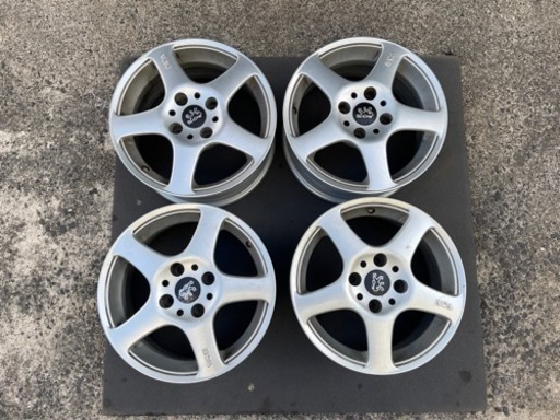 H816-1)プジョー純正6.5J-15+28 108/4H ハブ径65.1中古4本セット！BWA