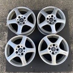 H816-1)プジョー純正6.5J-15+28 108/4H ハブ径65.1中古4本セット！BWA