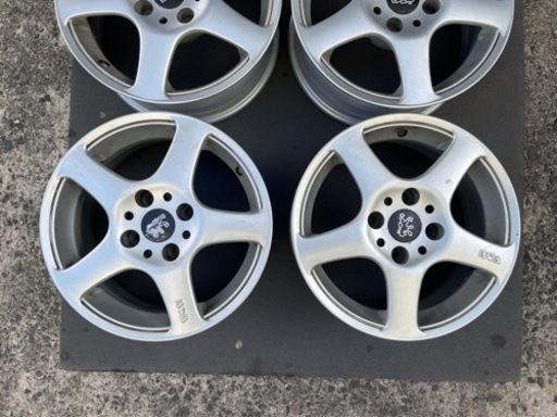 H816-1)プジョー純正6.5J-15+28 108/4H ハブ径65.1中古4本セット！BWA