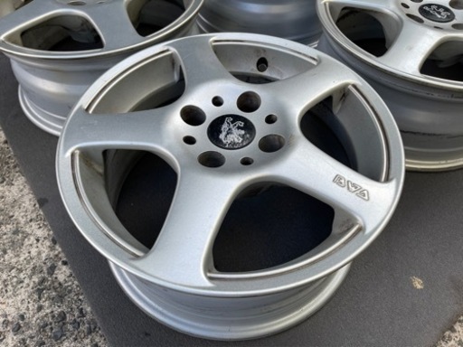 H816-1)プジョー純正6.5J-15+28 108/4H ハブ径65.1中古4本セット！BWA