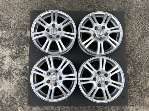 H816-2)6J-15+45 114.3/5H マナレイ中古アルミ4本セット！