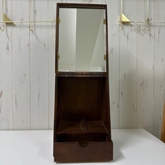 木製箱型鏡台　中古の画像