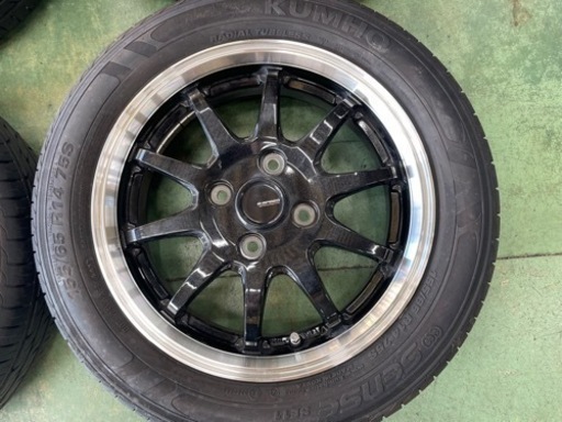 ☆軽自動車用 アルミホイールセット155/65R14 G Speed P04☆