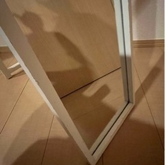 自立式　全身鏡　ホワイトの画像