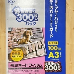 新品アイリスオーヤマ ラミネートフィルム A3 100枚LFT-...