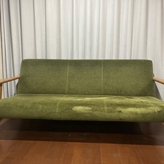 アサヒ家具　　3人掛けソファ　　みどりの画像