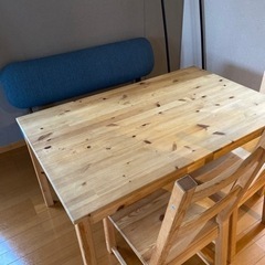 ニトリ ダイニングソファ  IKEA テーブルセットの画像