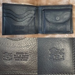 新品未使用IL BISONTEイルビゾンテ　NAVY　二つ折り財布　ウォレットの画像