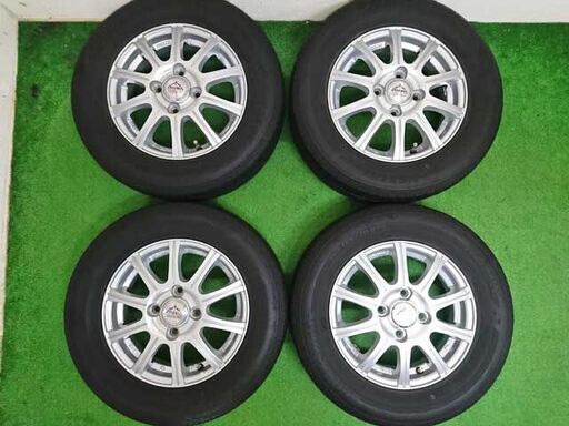 21年 BS製夏タイヤ ガリ無し社外AWホイール 165/70R13 アトレー/エヴリィ/サンバー等