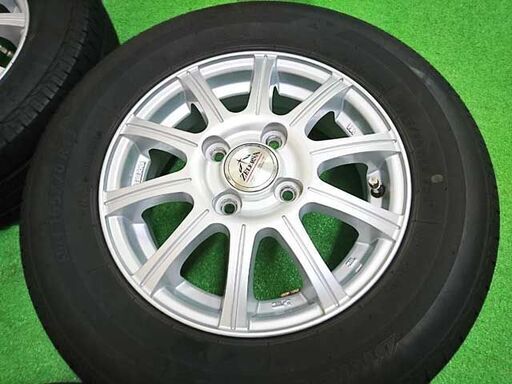 21年 BS製夏タイヤ ガリ無し社外AWホイール 165/70R13 アトレー/エヴリィ/サンバー等