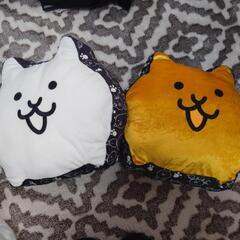 値下げしました！にゃんこ大戦争リバーシブルクッション