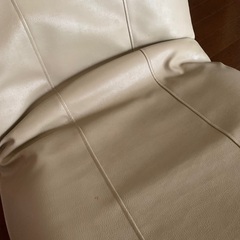 座椅子　合皮　グレーの画像