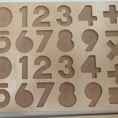 知育　木製パズル　数字&アルファベットの画像