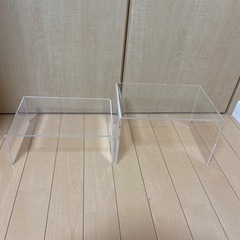 無印良品　アクリル仕切棚　小、大のセット