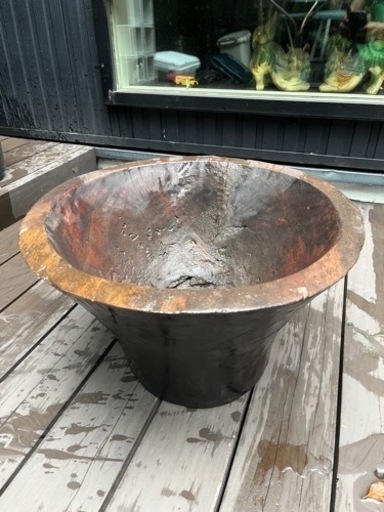 一本木くり抜き鉢