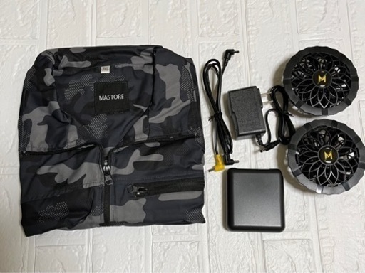 新品⭐️空調服 ベスト バッテリー付き ファン セット カモフラ 扇風機 3XL