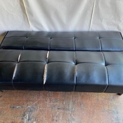 ソファーベッド ソファー 合皮 革　黒　ブラック　3人掛け　コン...