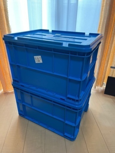 ヤザキ　蓋付き　コンテナ2箱　ポリテナーpt75L