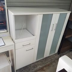 リサイクルショップどりーむ天保山店 No9385 食器棚 1人暮らし～2人暮らしにおすすめ！の画像