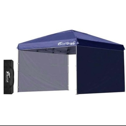 タープテント 3m サイドフレーム強化版 サイドシート2枚 FIELDOOR ワンタッチ おしゃれ 日よけ アウトドア バーベキュー キャンプ