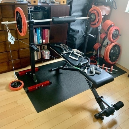 IROTEC 他 在宅用 ワークアウトSET 筋トレ バーベル ダンベル ベンチ