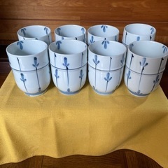 昭和レトロ  湯のみ8客セット
