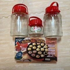 たこ焼き器、各種ケース、酒など