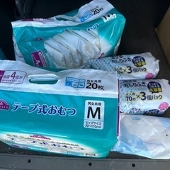 大人用(介護)テープ式オムツ M おしりふき